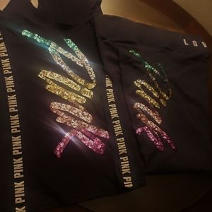 HTF Victorias Secret PINK ombre bling set